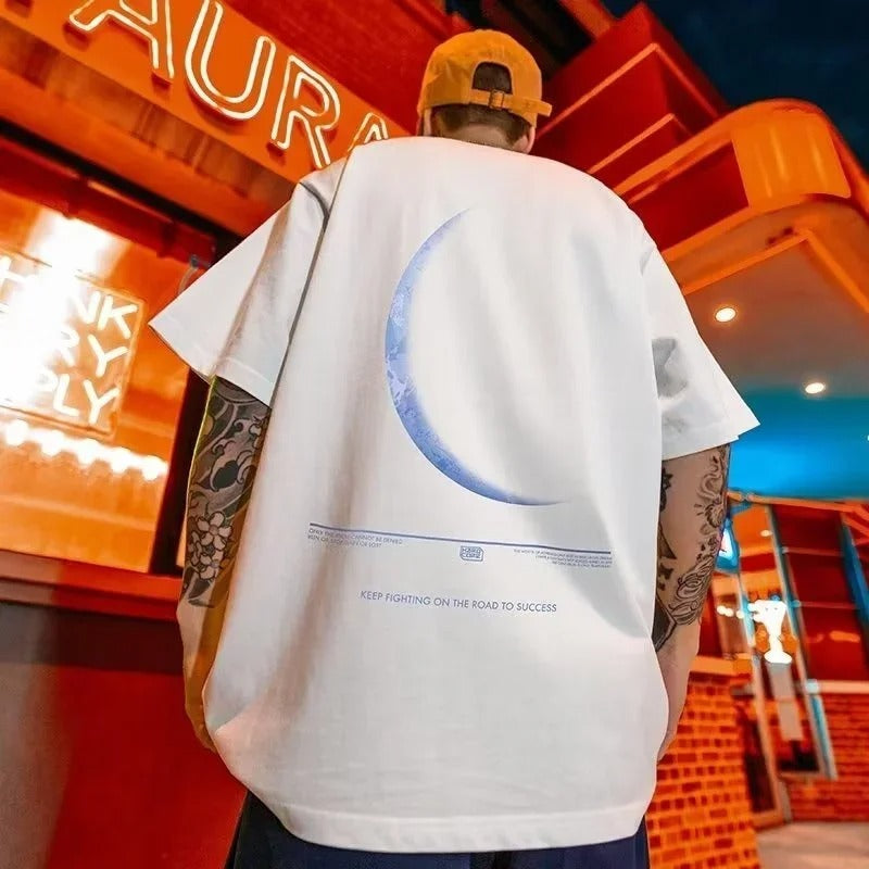 Funny Graphic Oversized Men's T-Shirt - Hip Hop Y2K Style