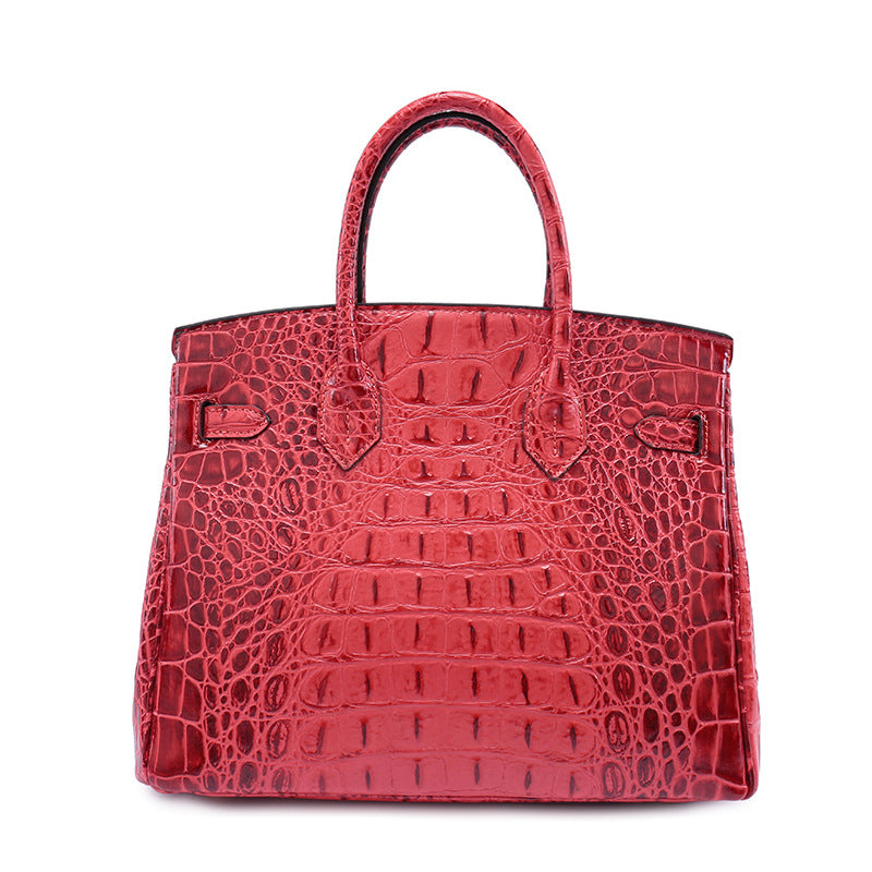 Women's Large Leather-Look Tote Handbag
