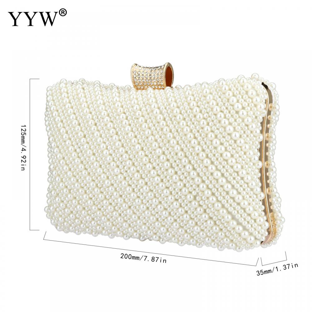 Elegant Pearl Evening Bag for Women - Bridal Clutch