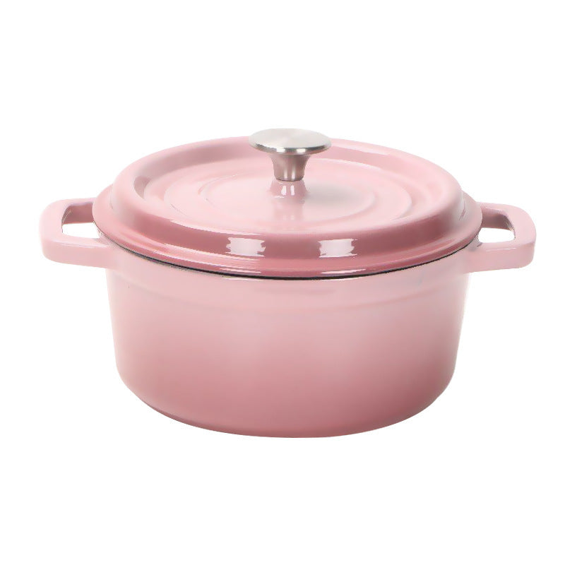 22cm European Cast Iron Enamel Soup Pot