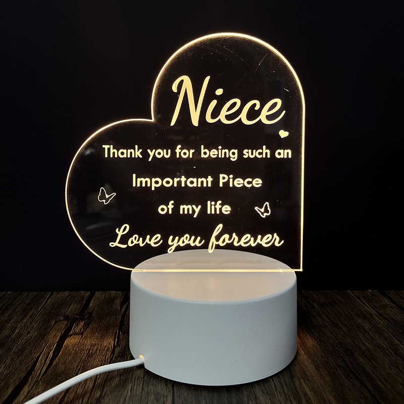 Night Light with Acrylic Engraving