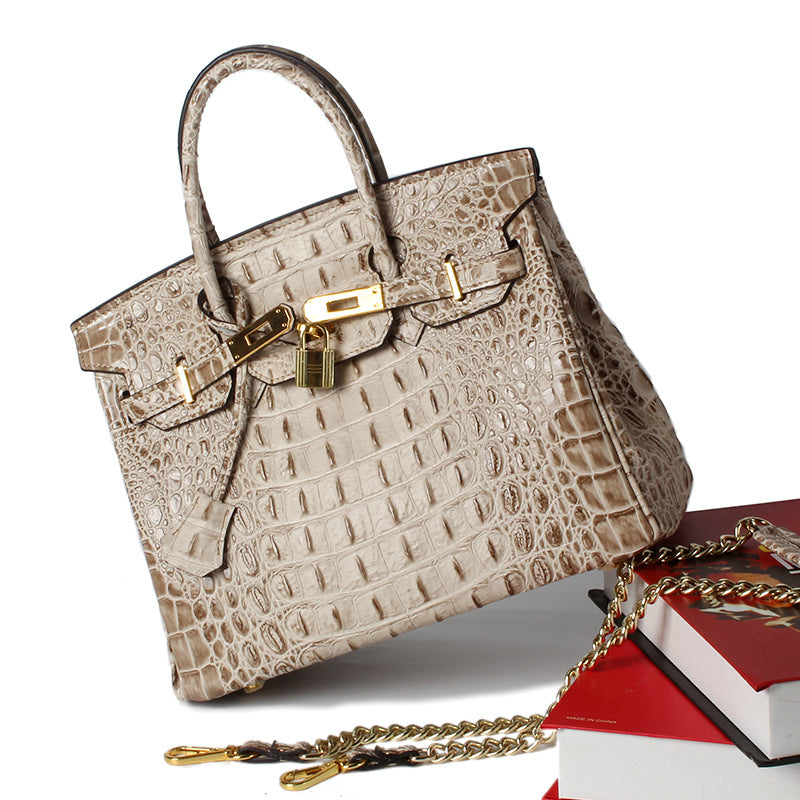 Women's Large Leather-Look Tote Handbag