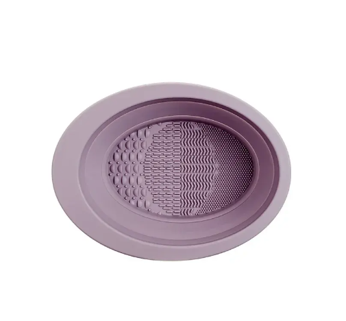 Silicone Makeup Brush Cleaning Bowl and Scrubber (1PC)