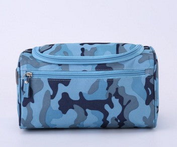 Compact travel toiletry bag with hooks and handle