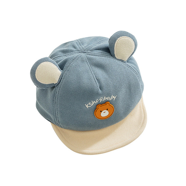 Cotton Baby Cap with Cute Bear Ears for Kids