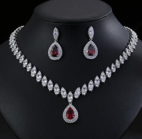 Bridal Jewelry Set - Korean Style Necklace and Earrings