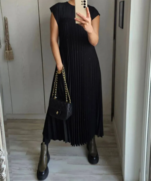 Women's Loose Fit Solid Color Dress