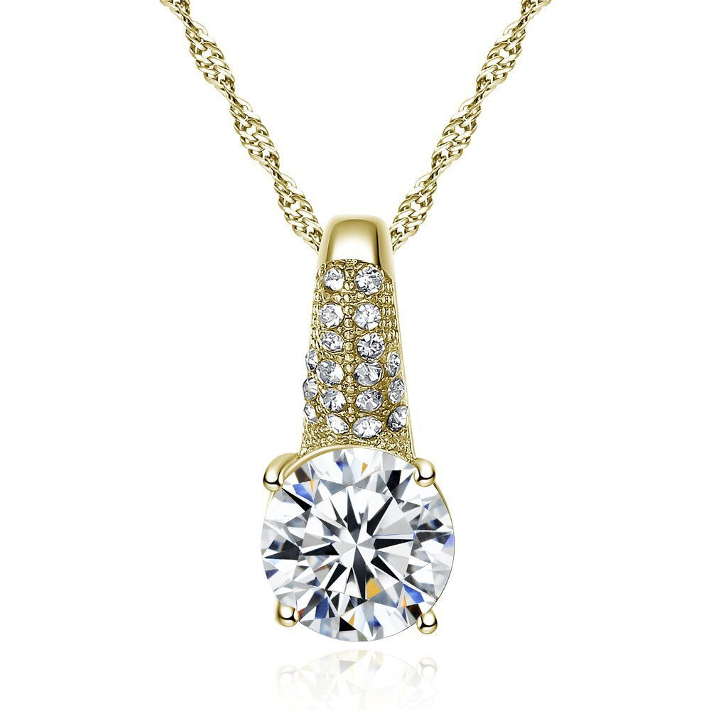 Korean Style Jewelry Set: Bride Necklace and Earrings
