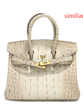 Women's Large Leather-Look Tote Handbag