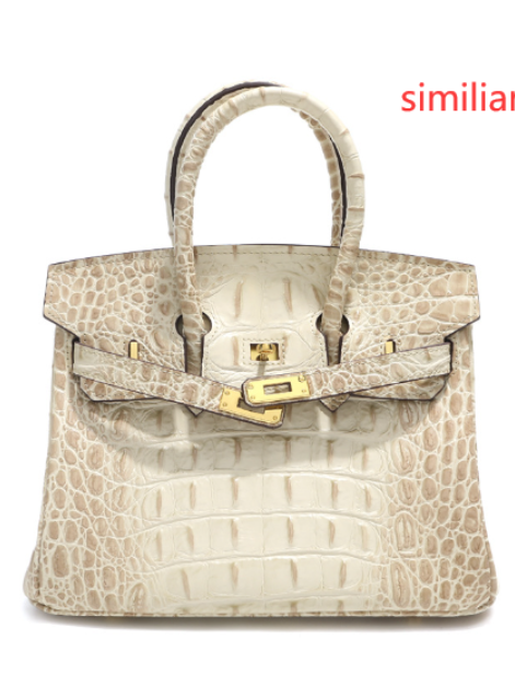 Women's Large Leather-Look Tote Handbag