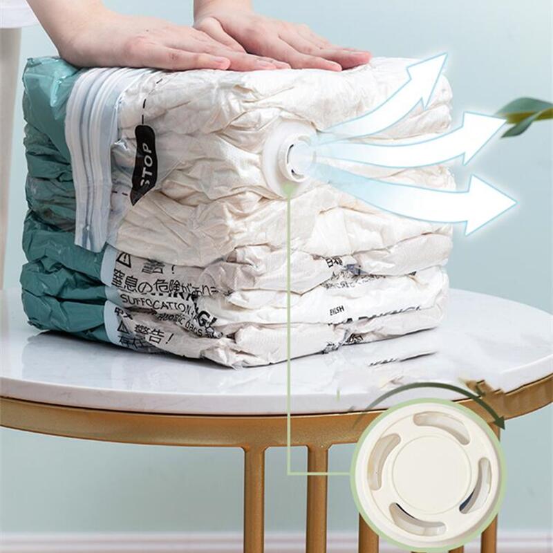 Large No Pump Vacuum Compression Storage Bag for Clothes