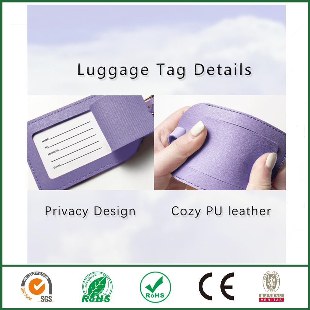 Personalized Leather Passport Holder and Luggage Tag Set