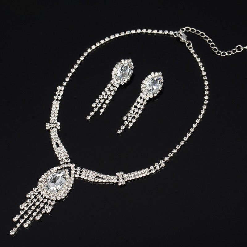 Korean Style Bride Necklace Jewelry Set