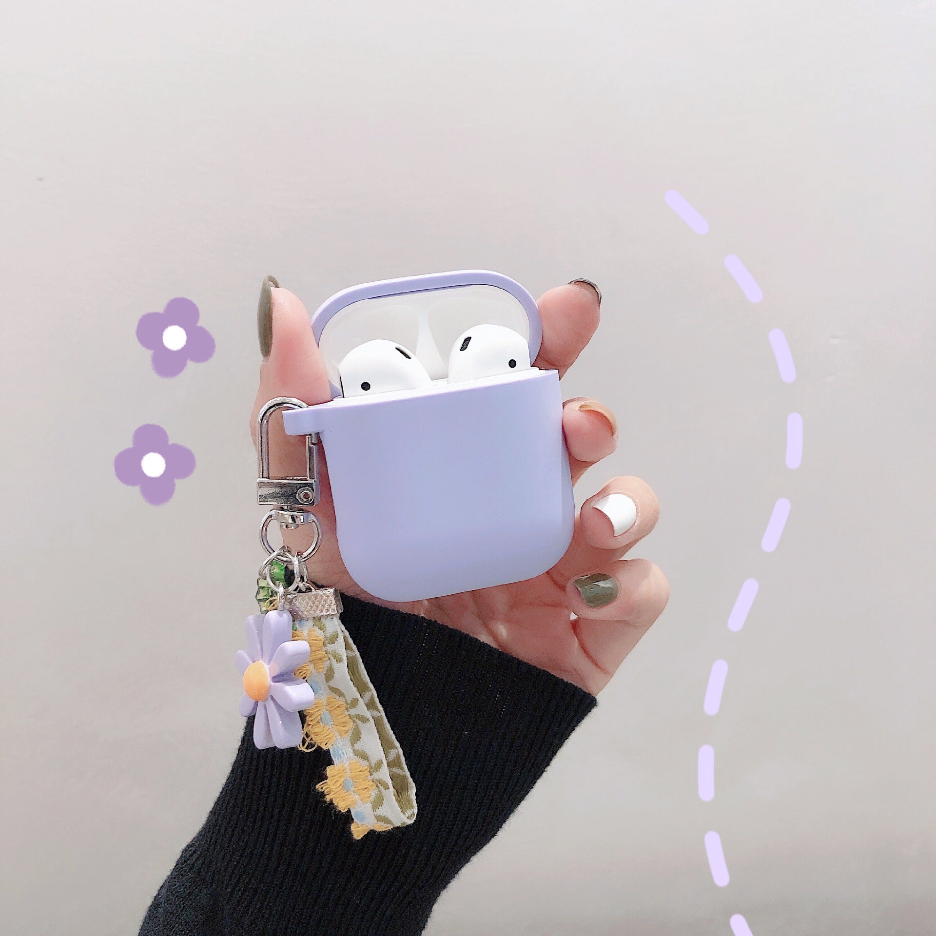 Liquid Silicone Floral AirPods Case for Wireless Earbuds