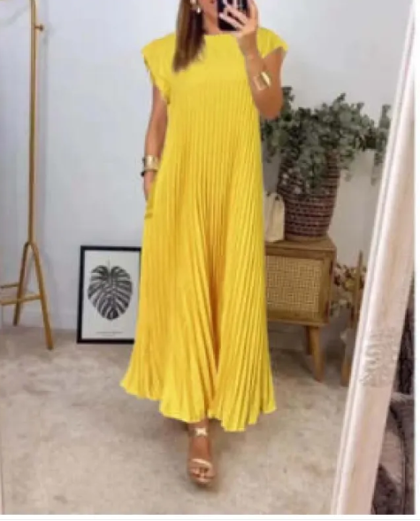 Women's Loose Fit Solid Color Dress