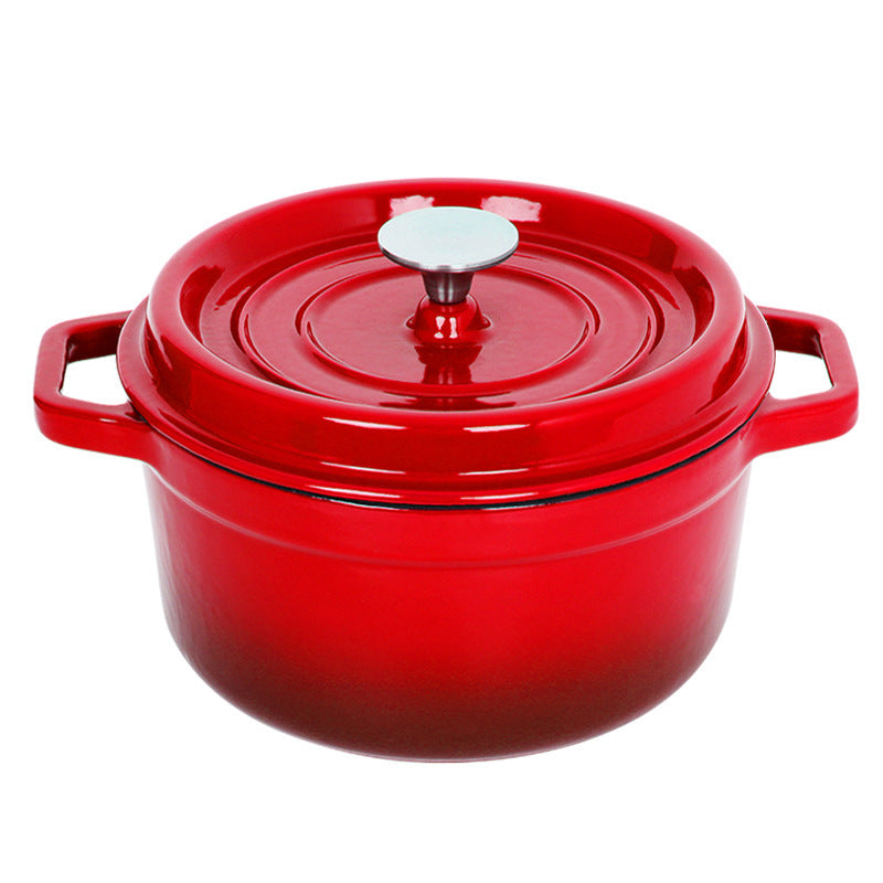 22cm European Cast Iron Enamel Soup Pot