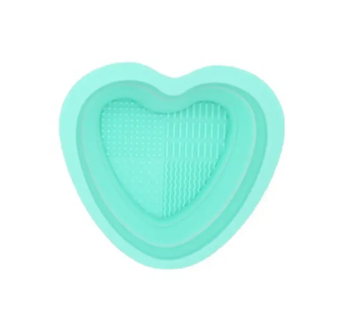 Silicone Makeup Brush Cleaning Bowl and Scrubber (1PC)