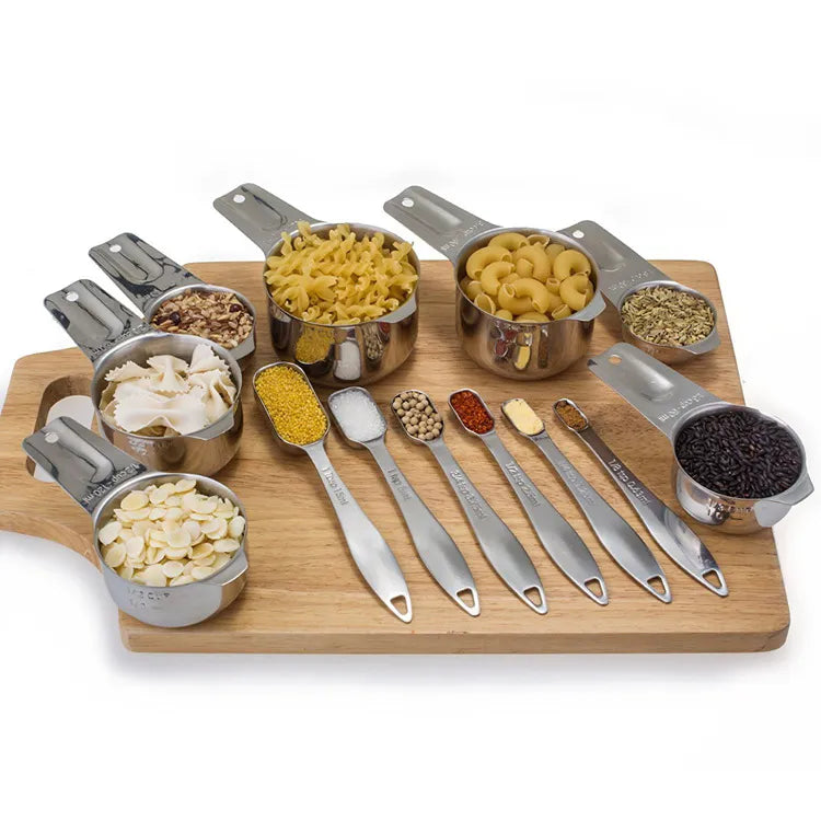 13-Piece Stainless Steel Measuring Cup & Spoon Set