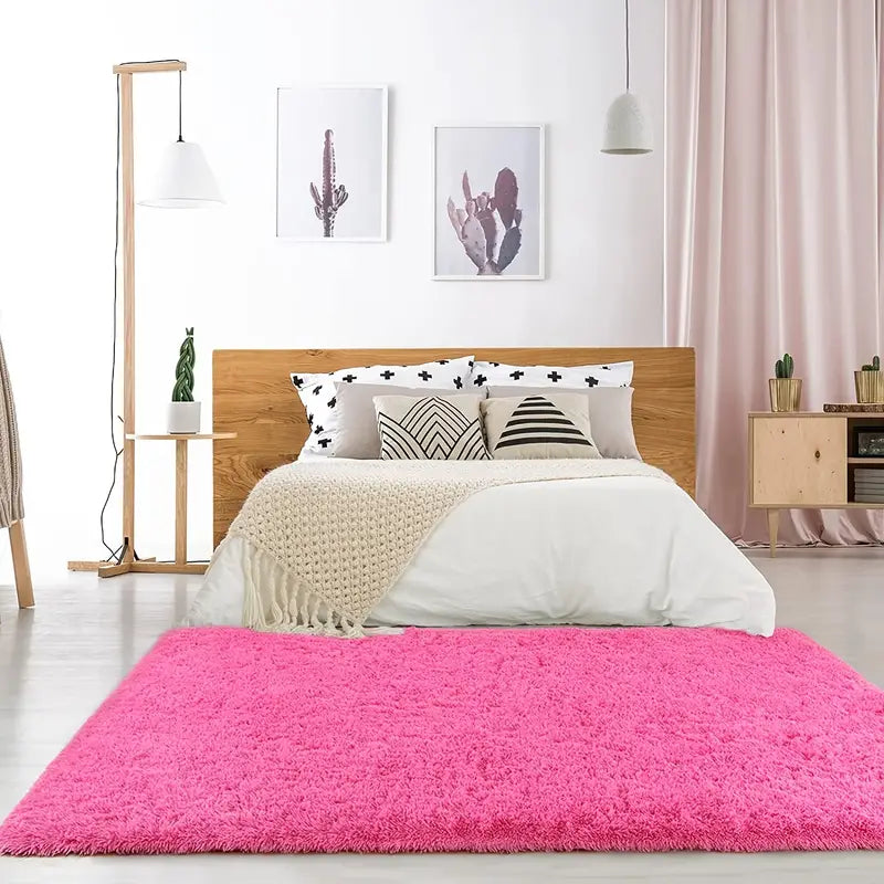 Shaggy Area Rug for Modern Bedroom Decor