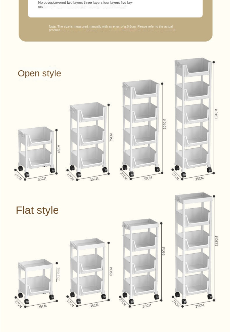 Multi-Layer Snack Cart Storage Rack for Home & Kitchen