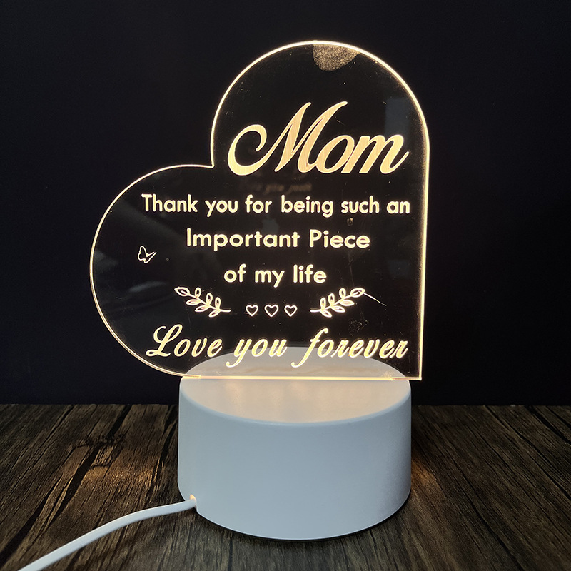 Night Light with Acrylic Engraving