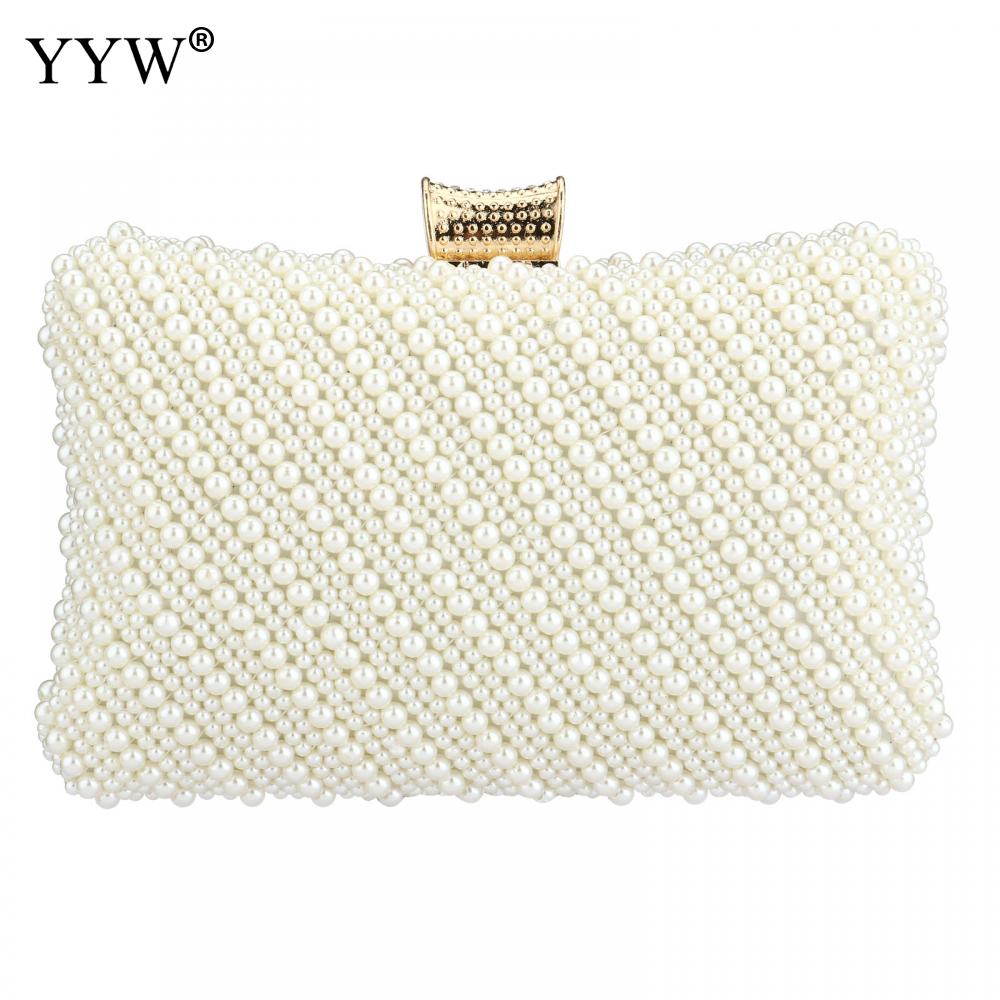 Elegant Pearl Evening Bag for Women - Bridal Clutch