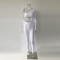 Women’s Yoga Set: One-Shoulder Top & Leggings