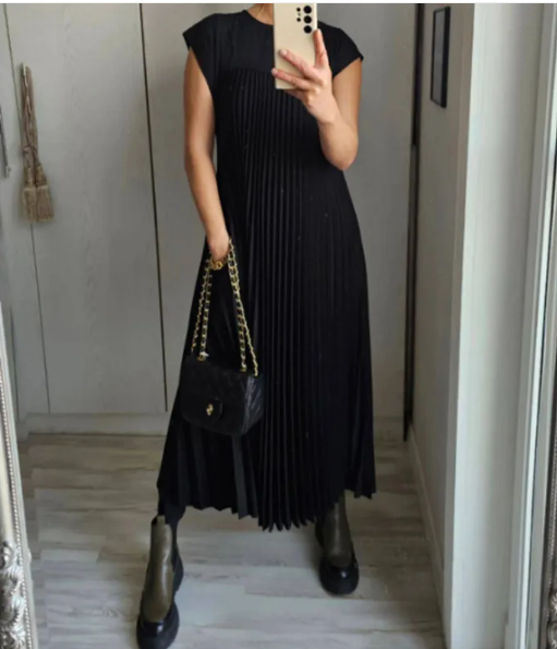 Women's Loose Fit Solid Color Dress