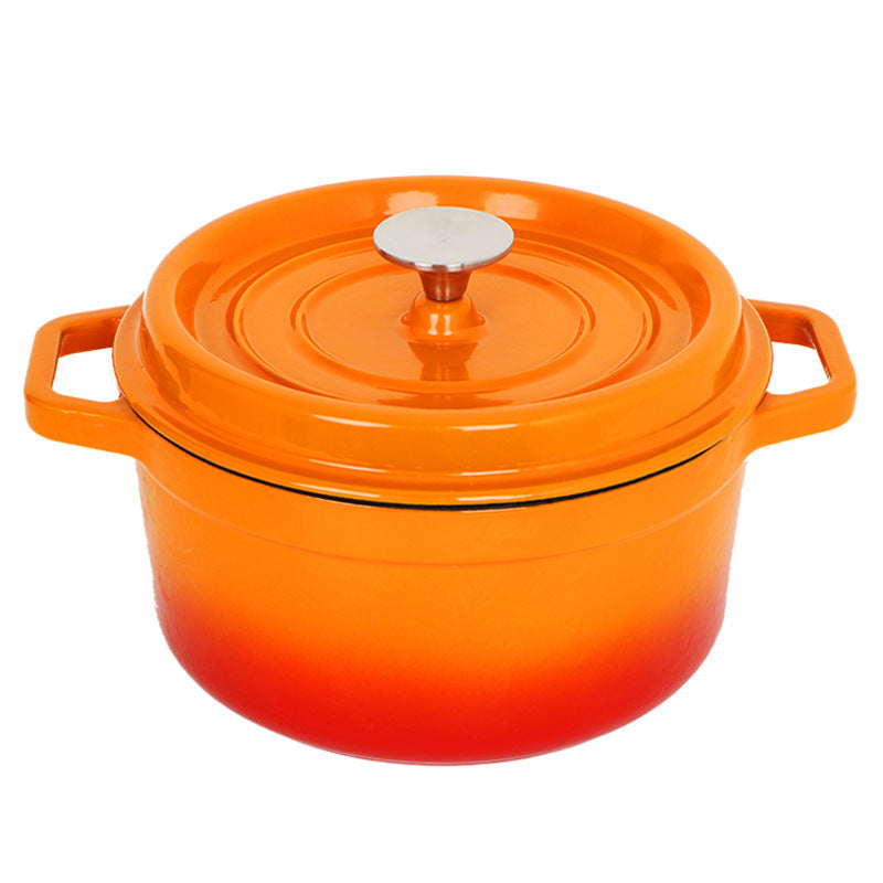22cm European Cast Iron Enamel Soup Pot