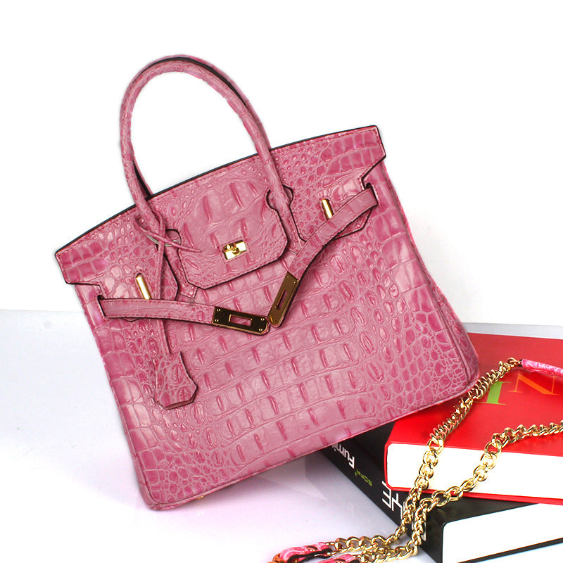 Women's Large Leather-Look Tote Handbag