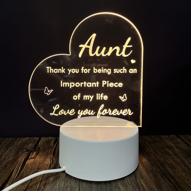 Night Light with Acrylic Engraving
