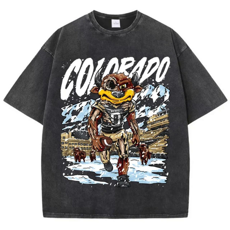 Vintage Style Oversized Skeleton Graphic T-Shirt