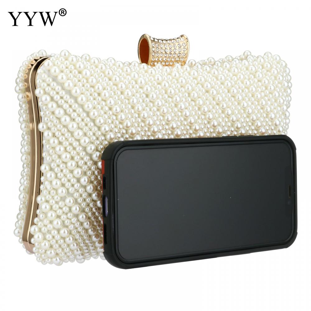 Elegant Pearl Evening Bag for Women - Bridal Clutch