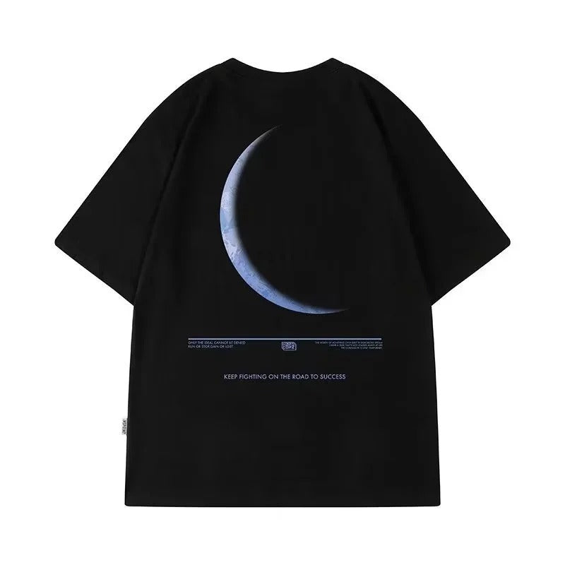 Funny Graphic Oversized Men's T-Shirt - Hip Hop Y2K Style