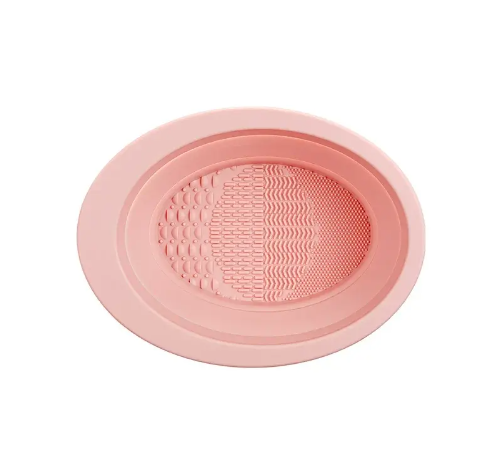 Silicone Makeup Brush Cleaning Bowl and Scrubber (1PC)