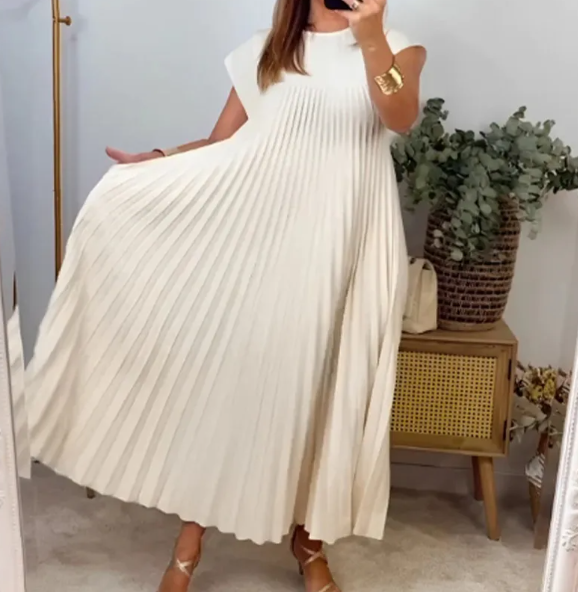 Women's Loose Fit Solid Color Dress