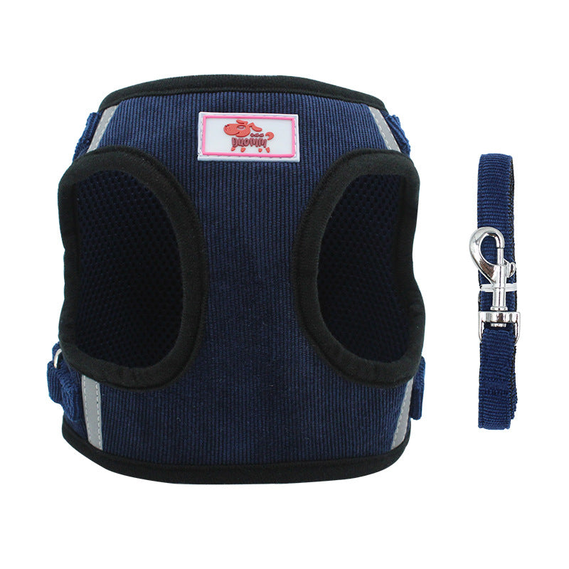 Reflective Dog Leash with Vest Attachment