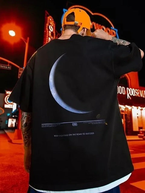 Funny Graphic Oversized Men's T-Shirt - Hip Hop Y2K Style