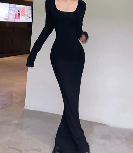 Women's Elegant Long Sleeve Dress