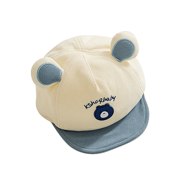 Cotton Baby Cap with Cute Bear Ears for Kids