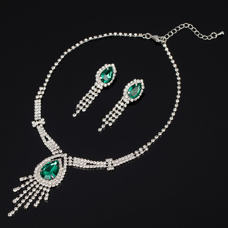 Korean Style Bride Necklace Jewelry Set