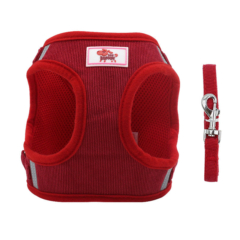 Reflective Dog Leash with Vest Attachment