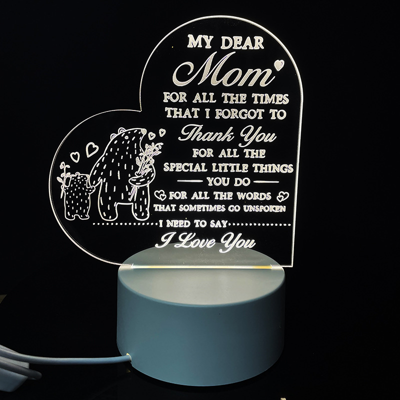 Night Light with Acrylic Engraving