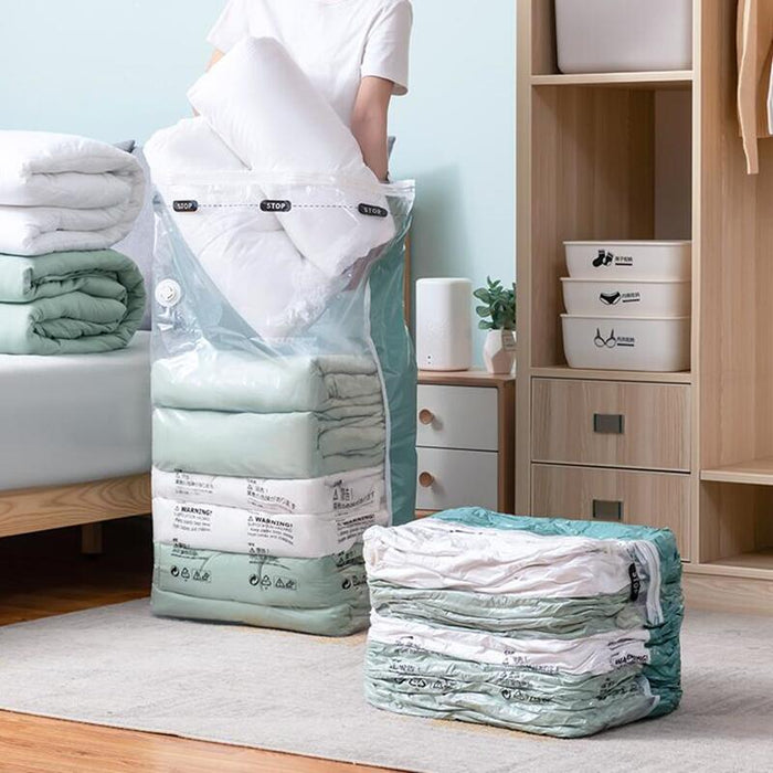 Large vacuum compression storage bag for clothes