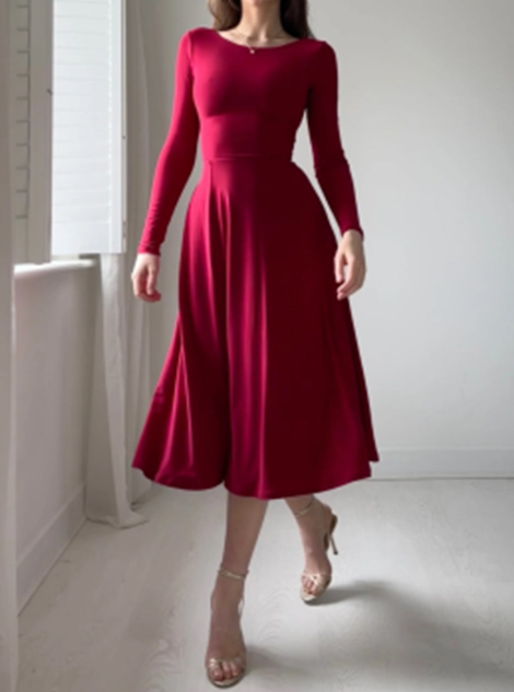 Women's Elegant Long Sleeve Dress