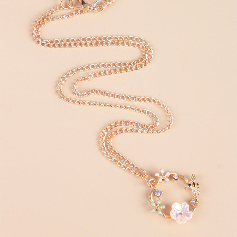 Drip Animal Hoop Earrings and Necklace Set