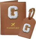 Personalized Leather Passport Holder and Luggage Tag Set
