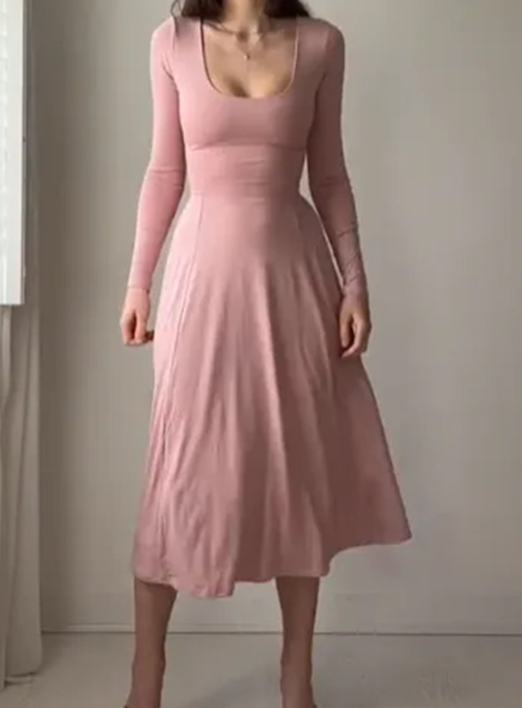 Women's Elegant Long Sleeve Dress