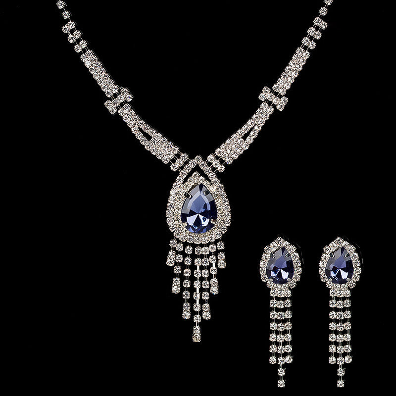 Korean Style Bride Necklace Jewelry Set