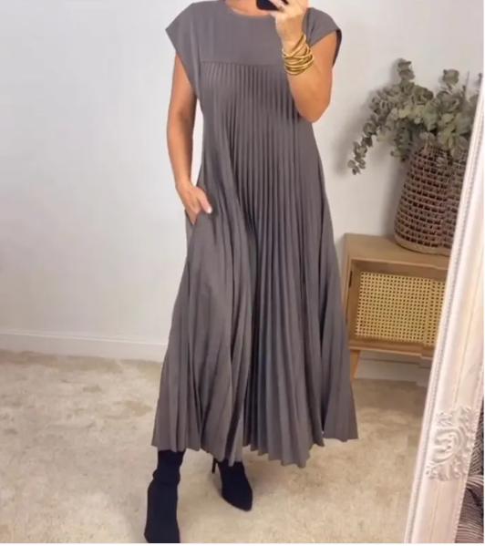 Women's Loose Fit Solid Color Dress